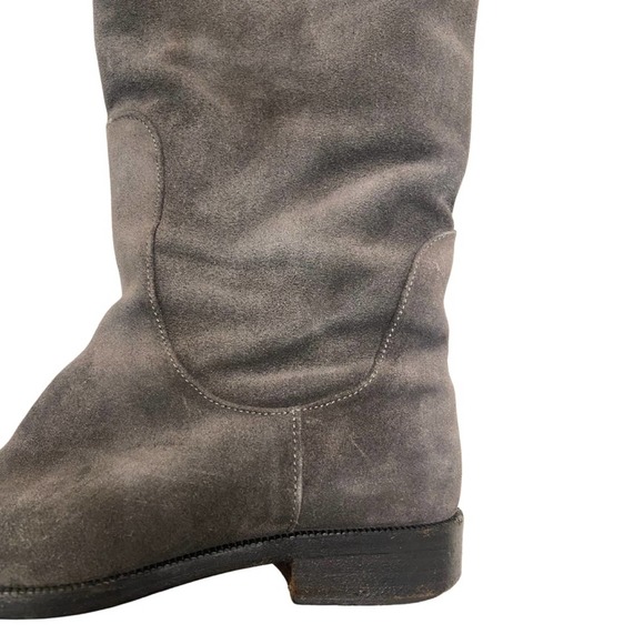 BRUNELLO CUCINELLI x GUNEX Made in‎ Italy Supple Suede Leather Riding Boot Gray - Picture 6 of 8